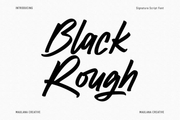 Black Rough: A Bold Script Font for Creative Product Design