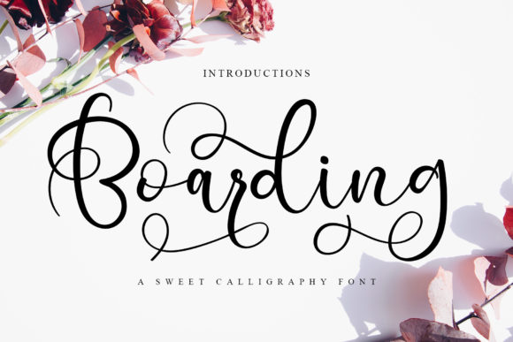 Boarding: A Romantic Script Font for Handmade Creators