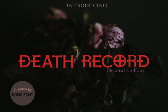 Death Record: A Bold Blackletter Font for Crafters and Designers