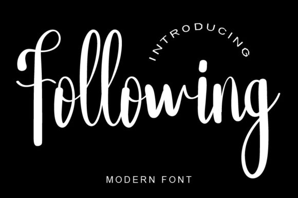 Following: A Script Handwritten Font for Editorial Design and Creative Projects