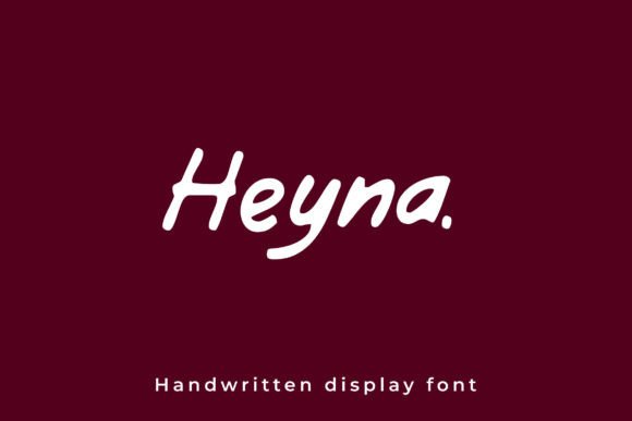 Heyna: A Handwritten Font for Editorial Elegance