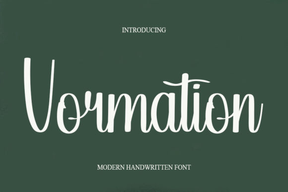 Vormation: A Script Handwritten Font for Creative Crafters and Product Designers